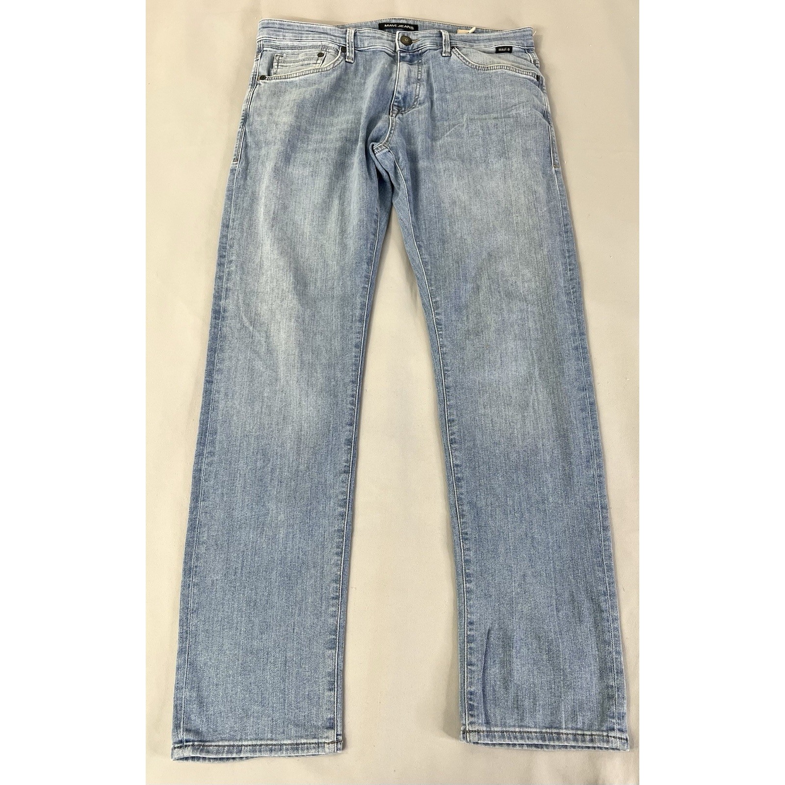 Mavi Jake Jeans Mens Sz33x32 ( 35x32) Blue Slim Leg Fit Stretch